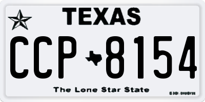 TX license plate CCP8154