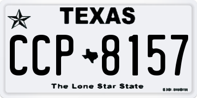 TX license plate CCP8157
