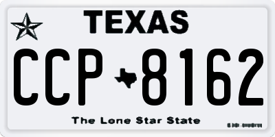 TX license plate CCP8162