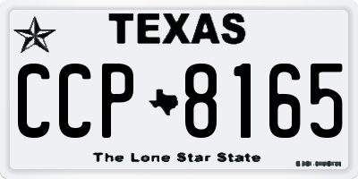 TX license plate CCP8165