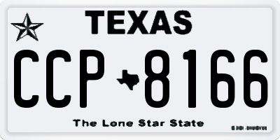 TX license plate CCP8166