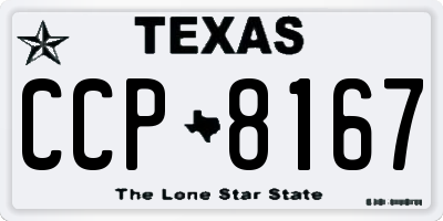 TX license plate CCP8167