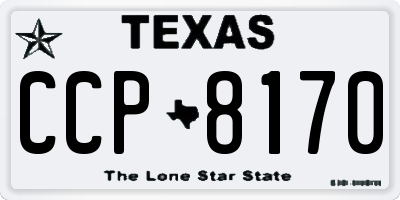 TX license plate CCP8170