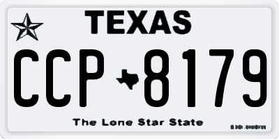 TX license plate CCP8179