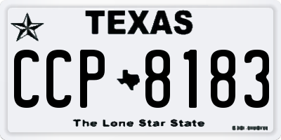 TX license plate CCP8183