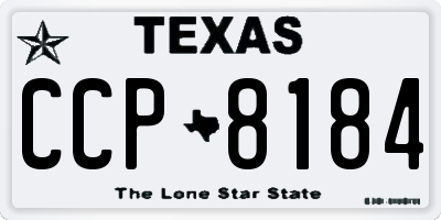 TX license plate CCP8184