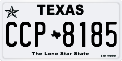 TX license plate CCP8185