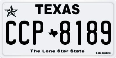 TX license plate CCP8189