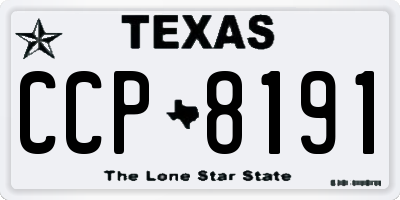 TX license plate CCP8191