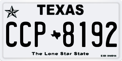 TX license plate CCP8192
