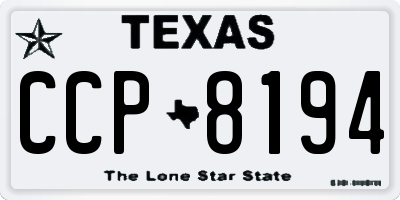 TX license plate CCP8194