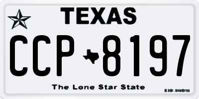 TX license plate CCP8197