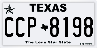 TX license plate CCP8198