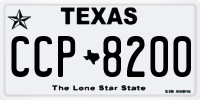 TX license plate CCP8200