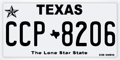 TX license plate CCP8206
