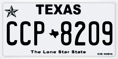 TX license plate CCP8209