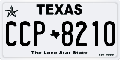 TX license plate CCP8210
