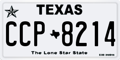 TX license plate CCP8214