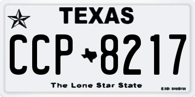 TX license plate CCP8217