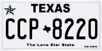 TX license plate CCP8220