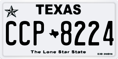 TX license plate CCP8224