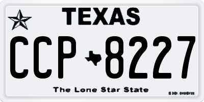 TX license plate CCP8227