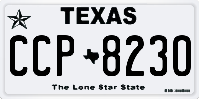 TX license plate CCP8230