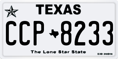 TX license plate CCP8233