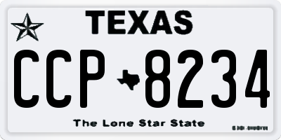 TX license plate CCP8234