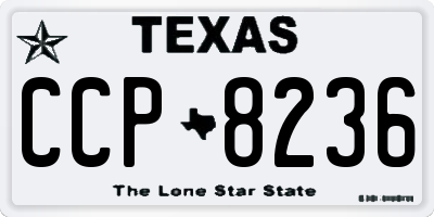 TX license plate CCP8236