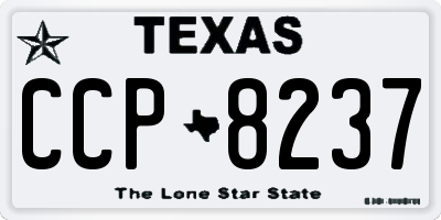 TX license plate CCP8237