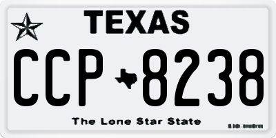 TX license plate CCP8238