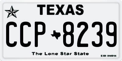 TX license plate CCP8239