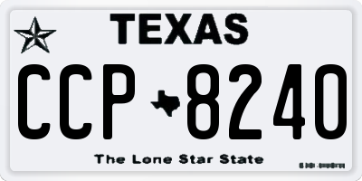 TX license plate CCP8240