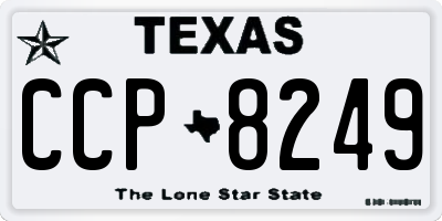 TX license plate CCP8249