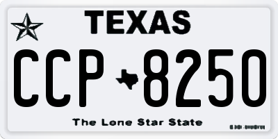 TX license plate CCP8250