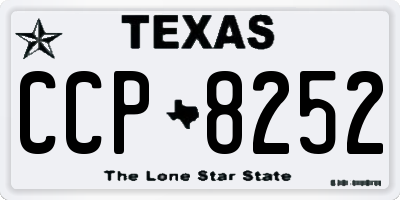 TX license plate CCP8252