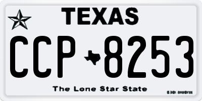 TX license plate CCP8253