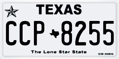 TX license plate CCP8255