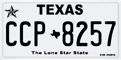 TX license plate CCP8257
