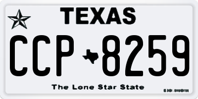 TX license plate CCP8259
