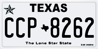 TX license plate CCP8262