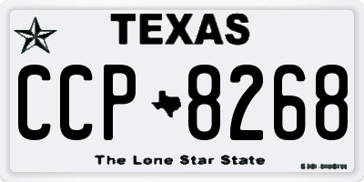 TX license plate CCP8268