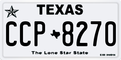 TX license plate CCP8270