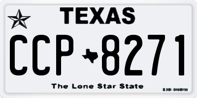 TX license plate CCP8271