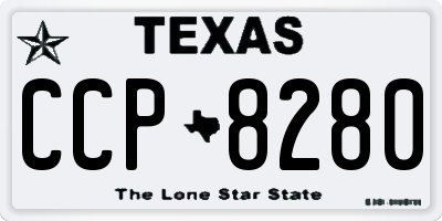 TX license plate CCP8280