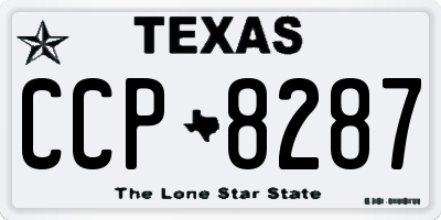 TX license plate CCP8287