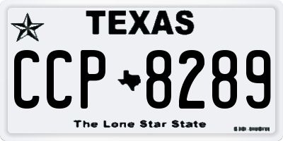 TX license plate CCP8289