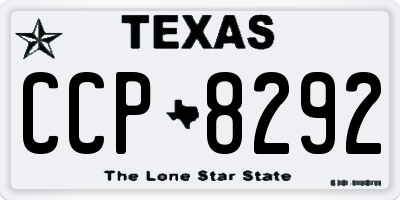 TX license plate CCP8292