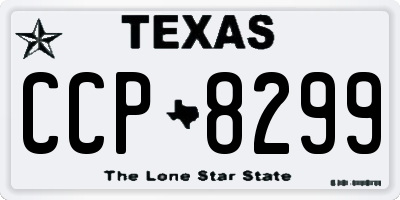 TX license plate CCP8299